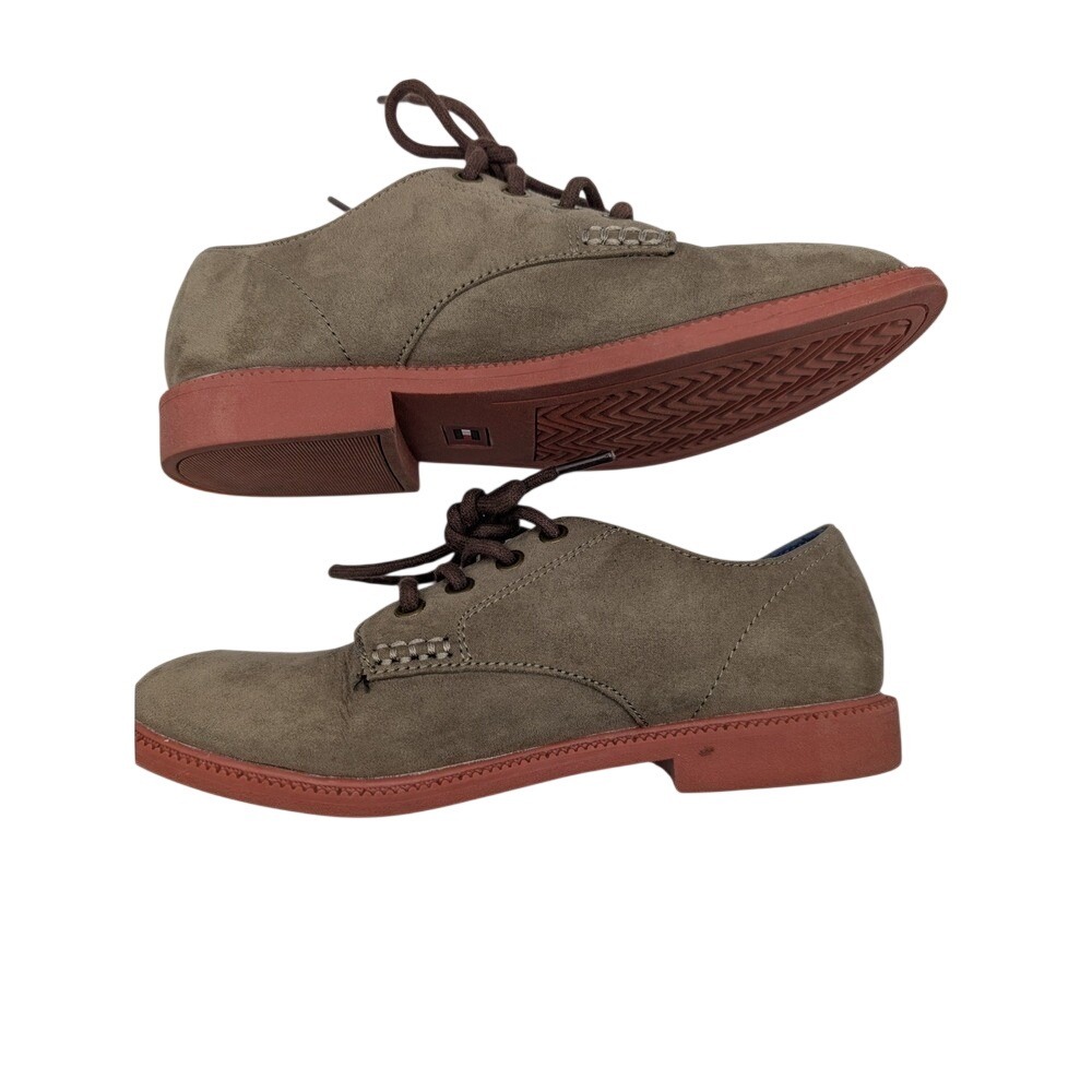 Tommy Hilfiger Kids Taupe‎ Suede Lace Up Oxford Dress Shoes Size 2
